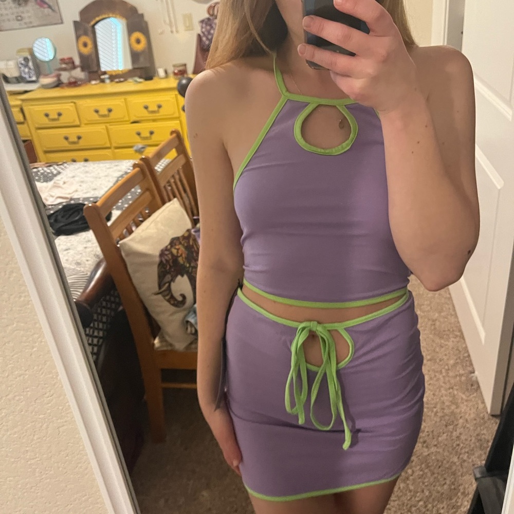 Purple & Green two piece set